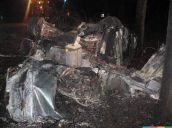 ДТП на Хмельнитчине: от удара иномарка перевернулась и загорелась